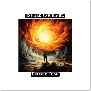 Inhale Courage, Exhale Fear Posters and Art